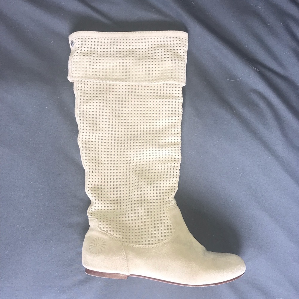 Tall suede Ugg boot in tan